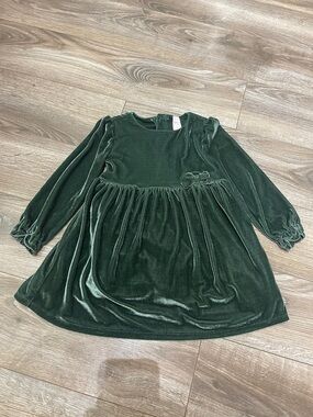$10 w/ min $20 spend- Carter’s Green Velvet Dress 3T Toddler Holiday Long Sleeve